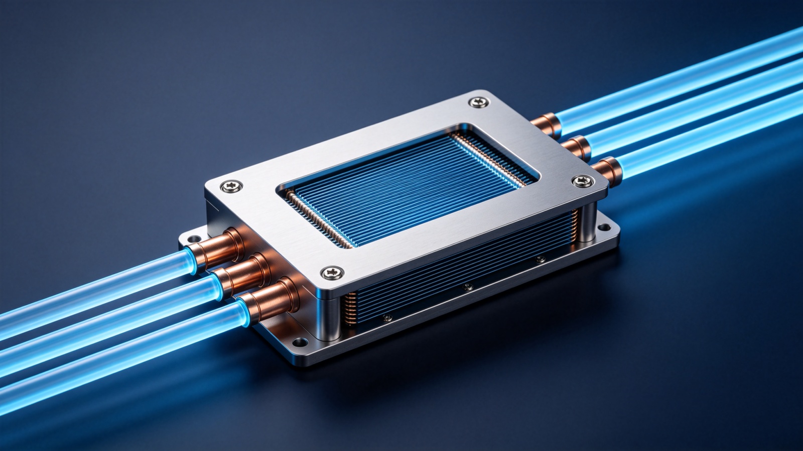 Direct-to-chip liquid cooling cold plate with manifold - Kilterra data center cooling concept